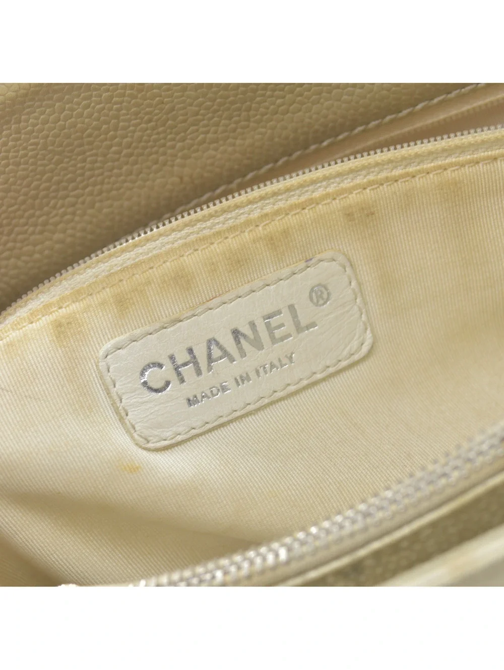 $2900 2006 Chanel Caviar Grand Shopping Tote GST Light Gold